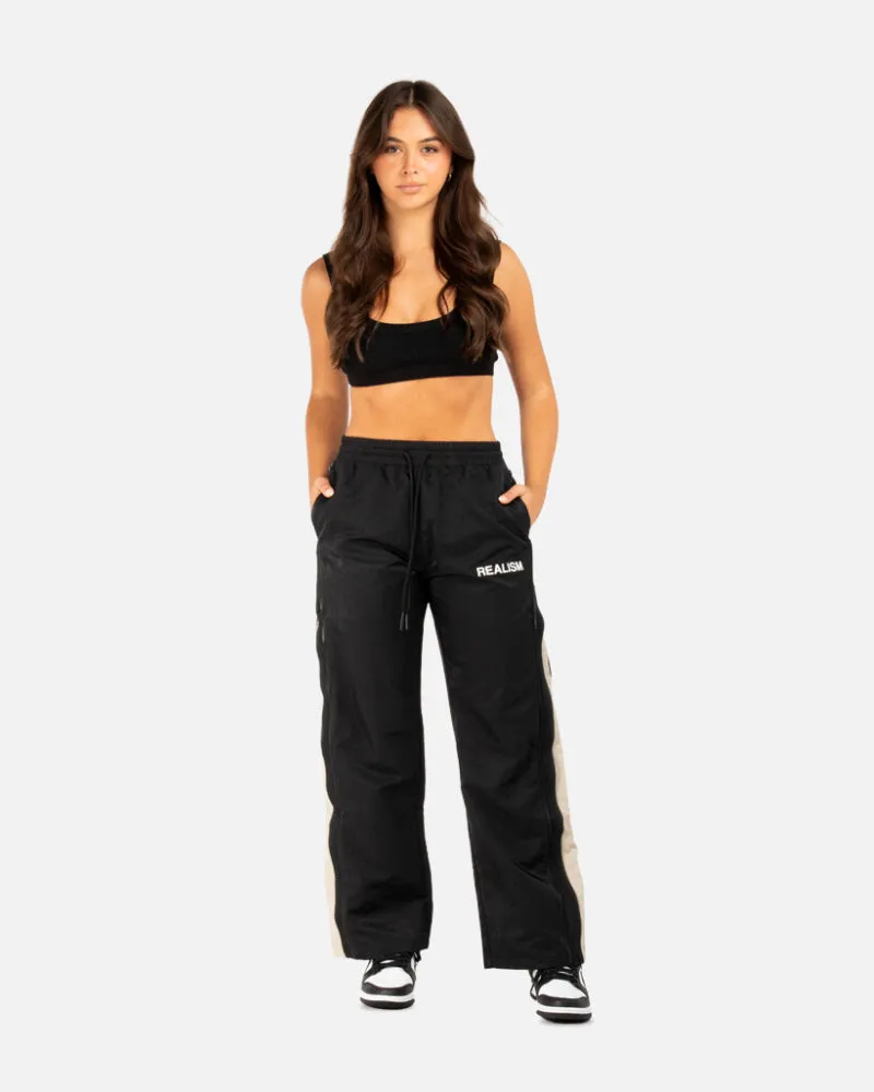 SSS REALISM REIGN DOUBLE ZIP TRACK PANTS BLACK