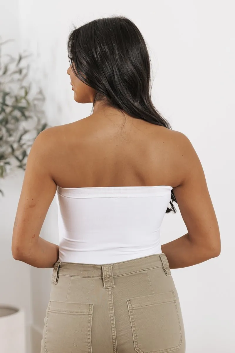 Stretchy Basic Strapless Bodysuit - FINAL SALE