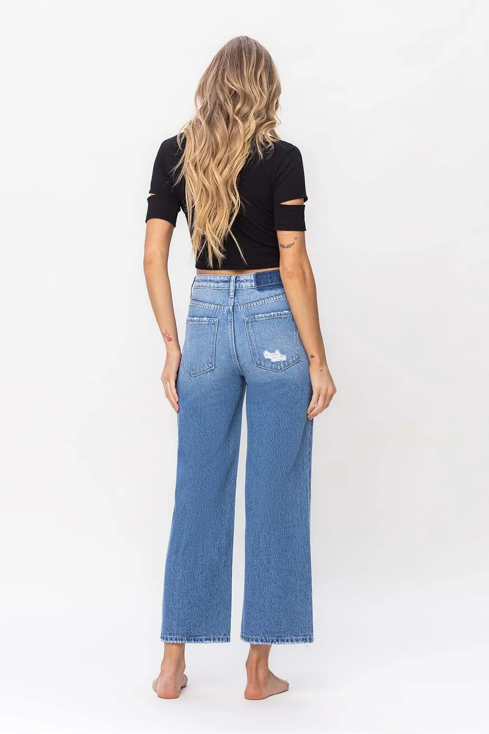 SUPER HIGH RISE WIDE LEG JEANS