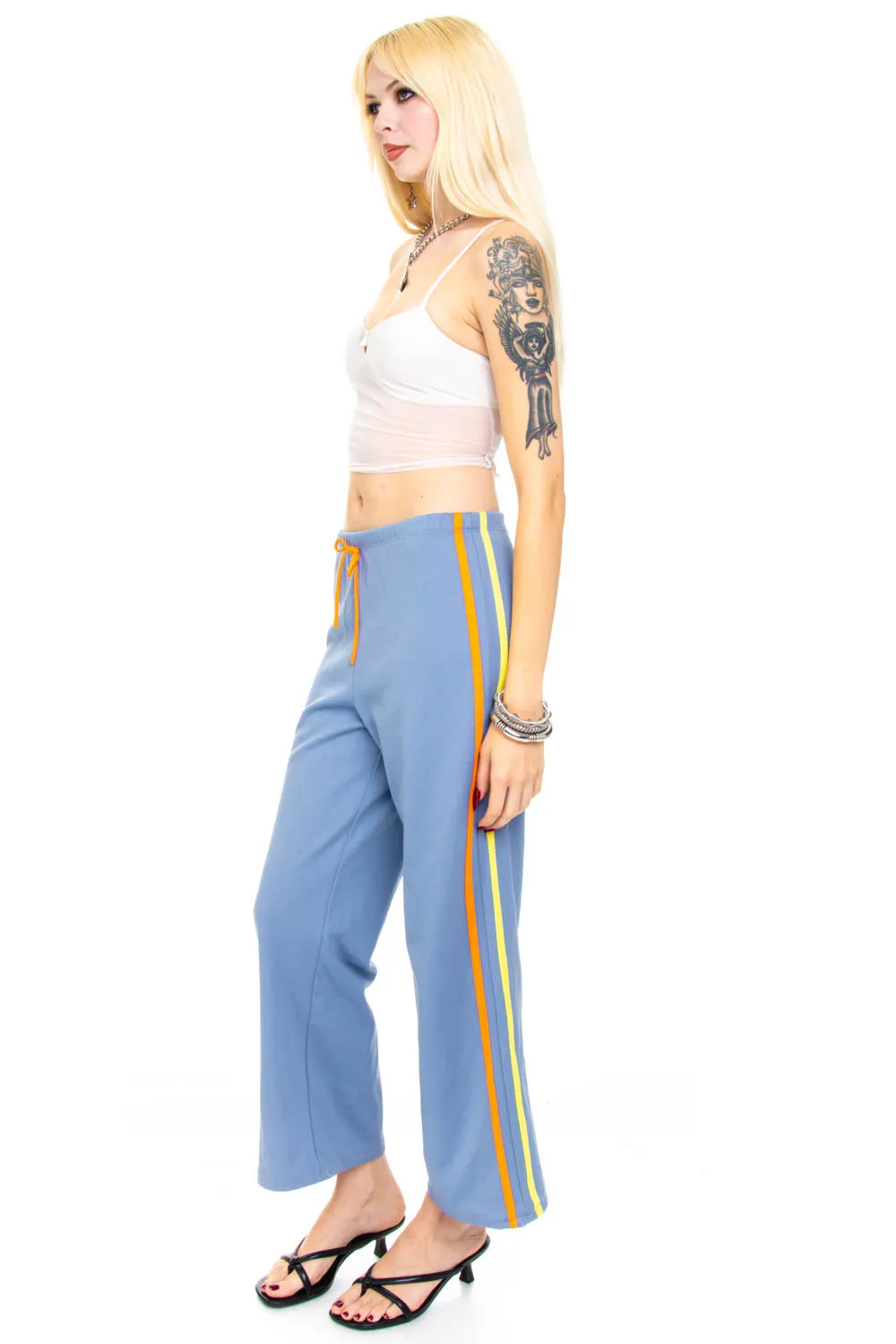 Vintage Y2K Bright Stripe Track Pants - S/M