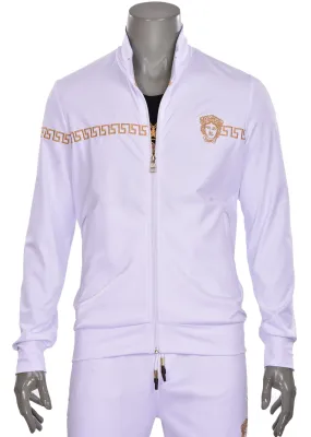 White Embroidery 2-pcs Tracksuit