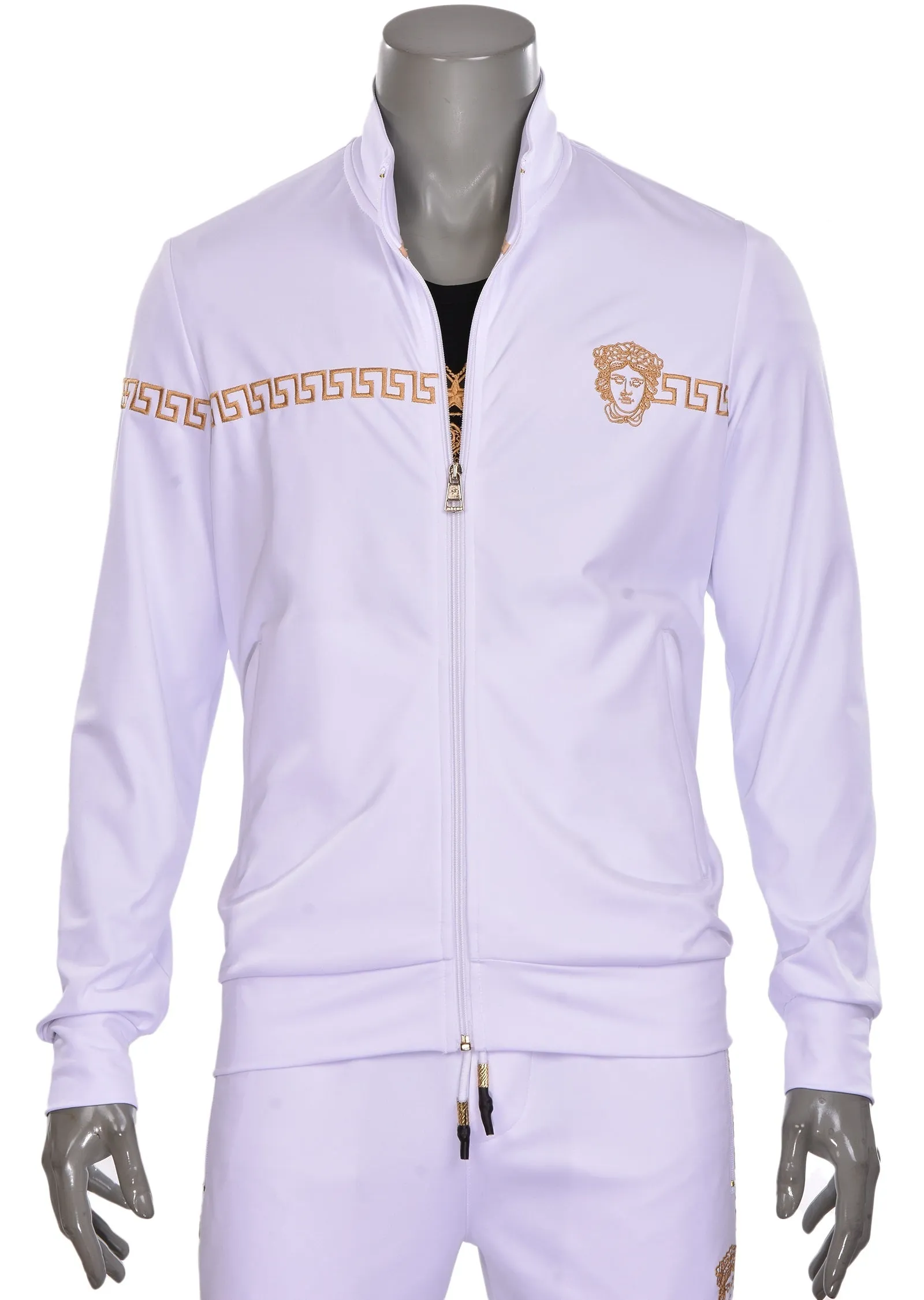 White Embroidery 2-pcs Tracksuit