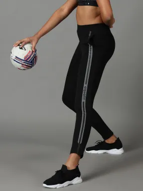 Women's Black Solid Track Pant